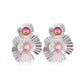 Zara Statement Earrings - Pink Silver