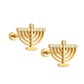 Screwback Stud Earrings - Menorah
