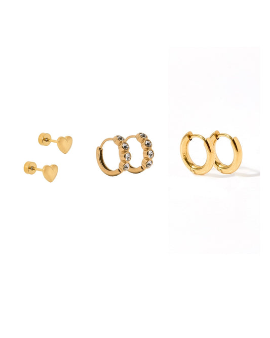 Huggie & Screwback Stud Set - Denver