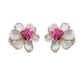 Blossom Statement Earrings - White