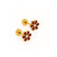 Screwback Stud Earrings - Alli Maroon