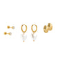 Huggie & Screwback Stud Set - Napa