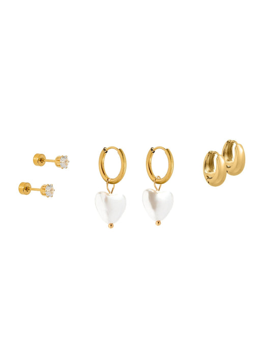 Huggie & Screwback Stud Set - Napa
