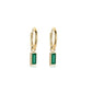 Huggie Charm Earrings - Edith Green Gold