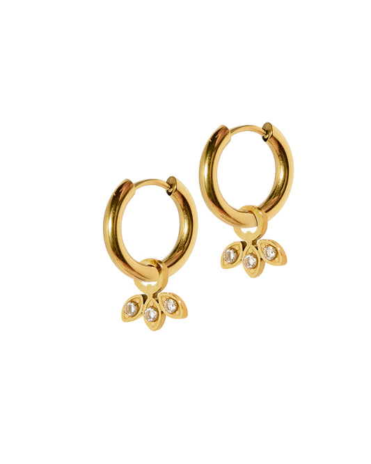 Huggie Charm Earrings - Amara Gold