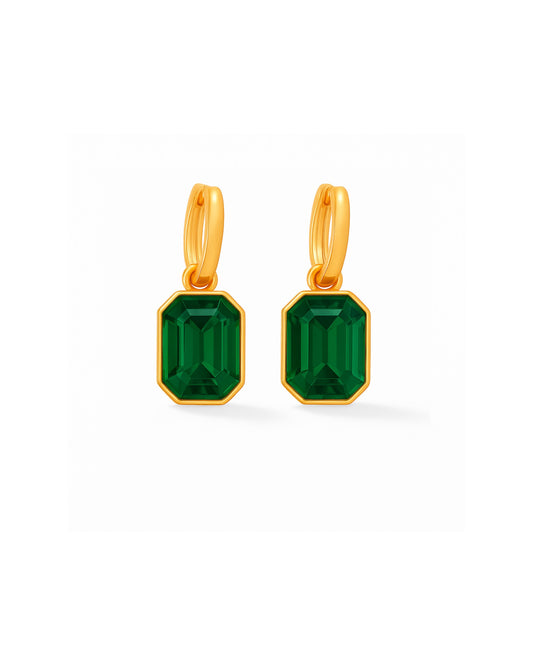 Huggie Charm Earrings - Diana Green