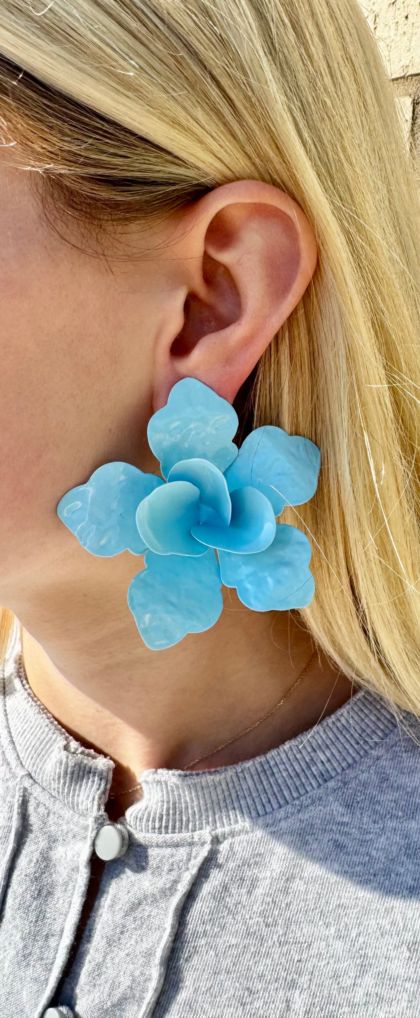 Maxine Statement Earrings - Blue