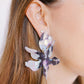 Flora Statement Earrings - Midnight Rain