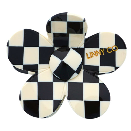 Hair Clip - Gigi - Black and White Checkered