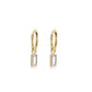 Huggie Charm Earrings - Edith Clear Gold