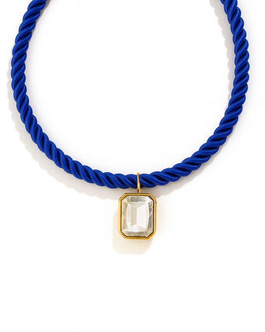 Necklace - Tailyn Rope Necklace - Cobalt Blue (Preorder - Ships Sept 10)