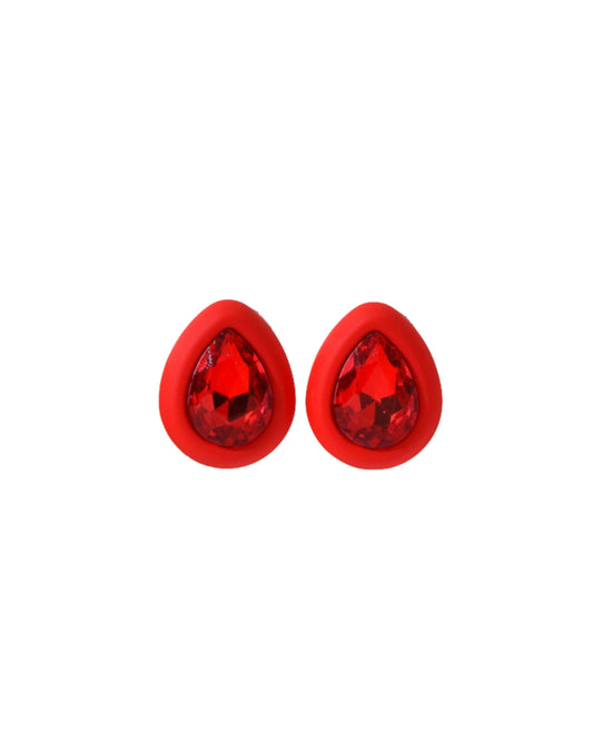 Eva Statement Earring - Red Pear