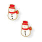 Screwback Stud Earrings - Frosty Snowman