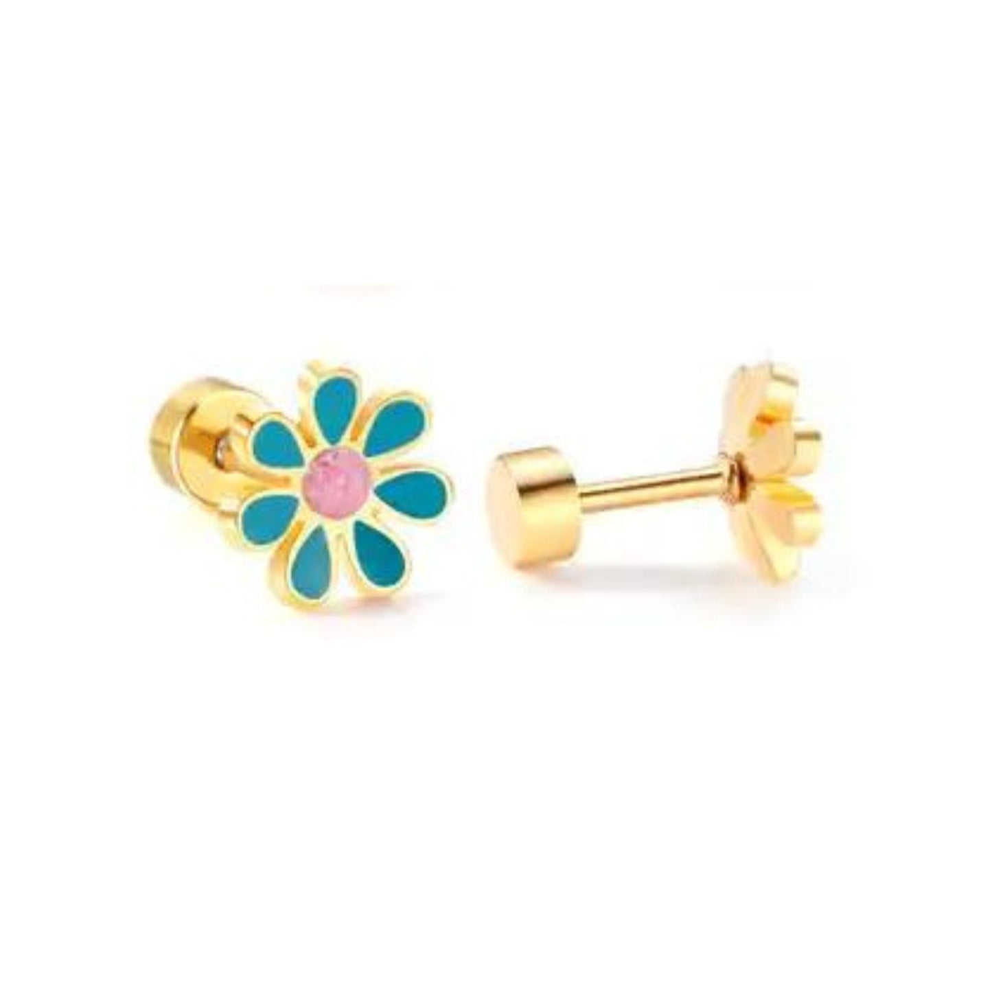 Screwback Stud - Elsie - Teal