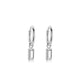 Huggie Charm Earrings - Edith Clear Silver