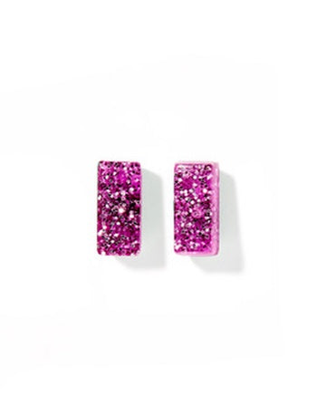 Caroline - Purple Glitter - Earrings