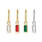 Huggie Charm Earrings - Edith Clear Silver