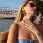 Flora Statement Earrings - Espresso