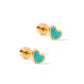 Screwback Stud - Nora Heart - Teal