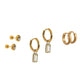 Huggie & Screwback Stud Set - Boston
