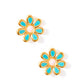Screwback Stud Earrings - Elsie Teal