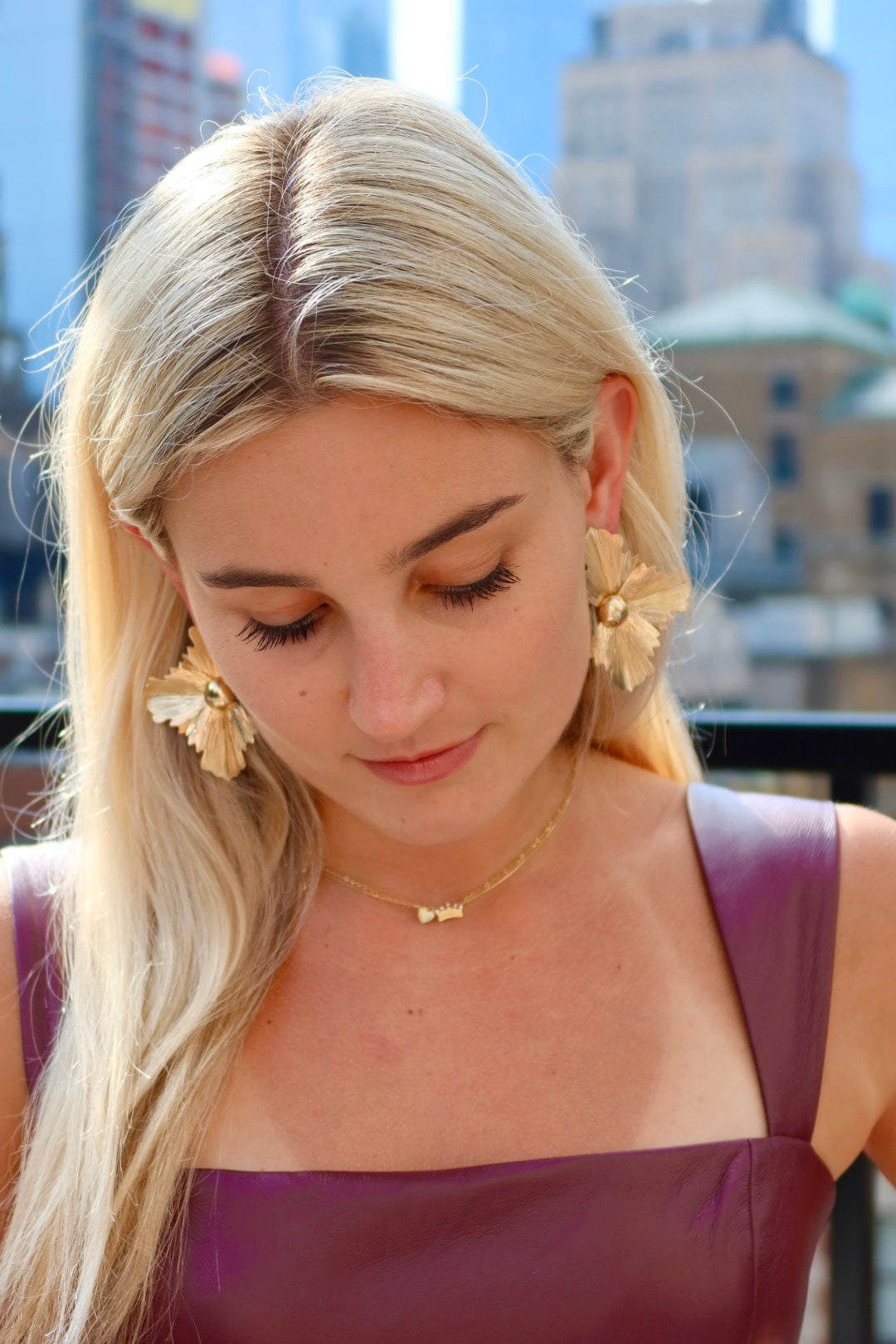 Anya Flower Statement Earrings