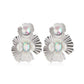 Zara Iridescent Statement Earrings - Silver