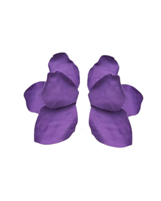 Eden Statement Earrings - Purple