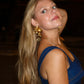 Audrey Flower Statement Earring - Gold