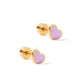 Screwback Stud Earrings - Nora Heart Purple