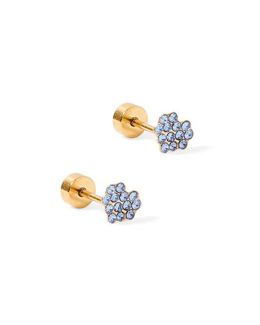 Screwback Stud - Leo - Blue