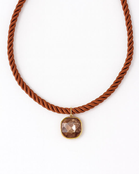 Necklace - Tailyn Rope Necklace - Rust (Preorder - Ships Sept 10)