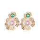 Zara Statement Earrings - Pink Gold