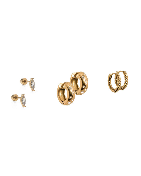 Huggie & Screwback Stud Set - Nashville