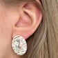 Olivia Statement Earrings Oval - Frosted Glacier