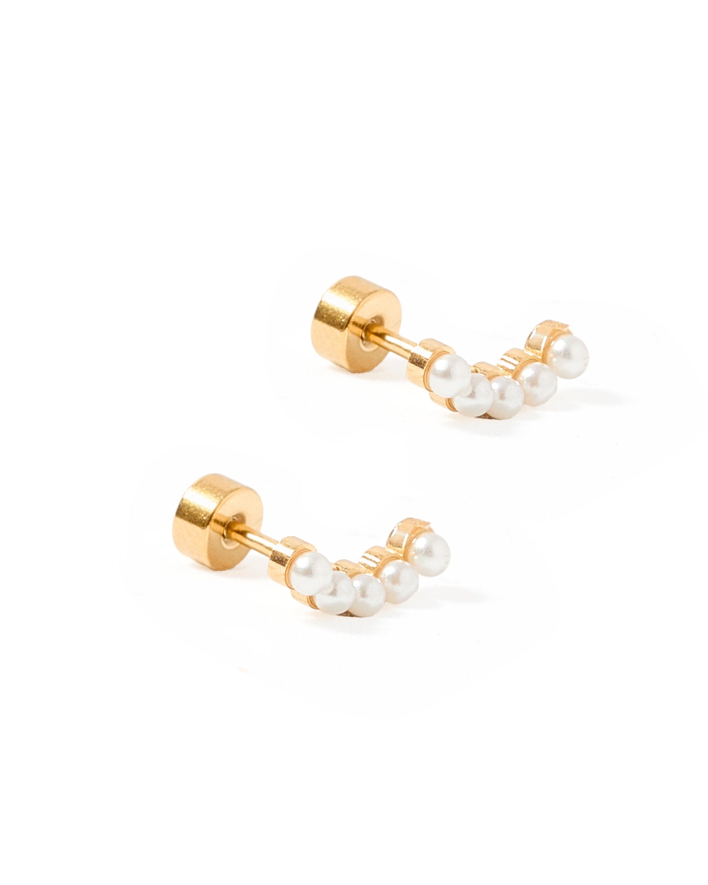 Screwback Stud - Abigail - Pearl