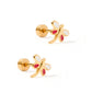 Screwback Stud - Bri Butterfly - White and Red