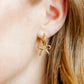 Huggie Charm Earrings - Sadie Bow Gold