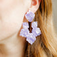 Michelle Statement Earrings - Pearlized Purple