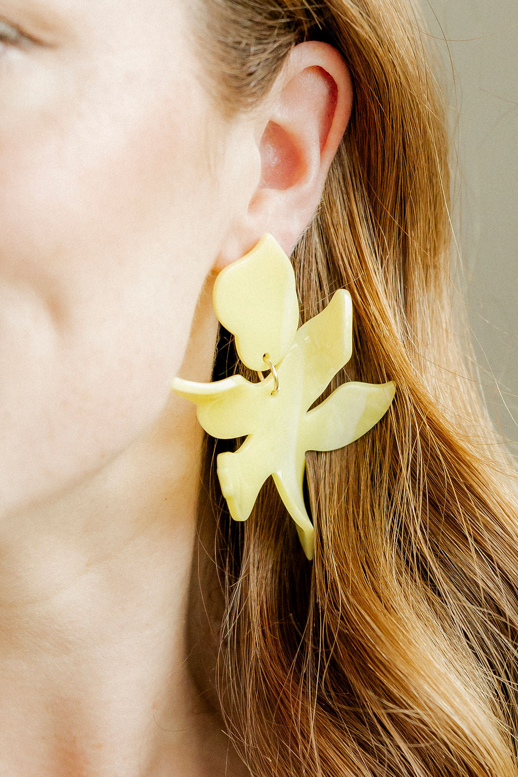 Flora Statement Earrings - Butter Yellow
