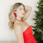 Eden Statement Earrings - Red