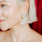Flora Statement Earrings - Gold Confetti