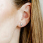 Screwback Stud Earrings - Drew Oval Silver