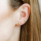 Screwback Stud Earrings - Drew Oval Gold