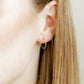 Huggie Infinity Hoop Earrings - Ava Gold 12mm