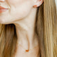 Screwback Stud Earrings - Sadie Bow Red