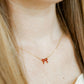 Necklace - Sadie Bow Maroon