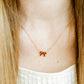 Necklace - Sadie Bow Maroon
