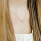 Necklace - Sadie Bow Light Pink