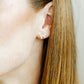 Screwback Stud Earrings - Sadie Bow White